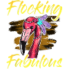 Mignon drôle flocage fabuleux jeu de mots flamant rose