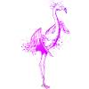 Bunte Zeichnung eines Flamingo-T-Shirts