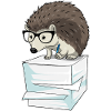 Hedgehog Secretary Paper Stack Office