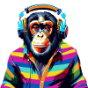 DJ Schimpansen bunt