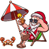 Tropischer Weihnachtsmann