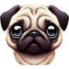 Unique Pug Portrait