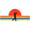 Retro Golf Grandpa Sunset design