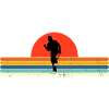 Retro Golf Grandpa Sunset design