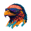 Majestic Soar: Retro Eagle T-Shirt