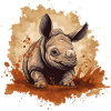 Bébé rhinocéros Rhinocéros