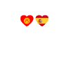 Kirghizistan Espagne Heartbeat Flag Kirghize