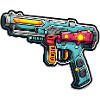 Space weapons in graffiti style