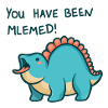 hugadino dino meme, cute dinosaur