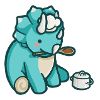 hugadino chef dino, cute dinosaur