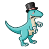 hugadino magician dino, cute dinosaur
