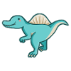 hugadino Spinosaurus, happy dinosaur