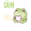 Gähntechnisch Bedingt Müde Frosch Morgenmuffel