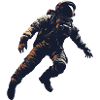 Floating Astronaut Silhouette Weightlessness