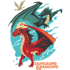 Dungeons And Dragons Rød og grøn drage