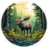 Moose in the Forest