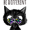 Katze, be different ,nerd,pixelbrille, pixel