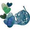 Blue French Horn