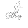 Surfing Surfer comic style