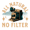 Alle naturlige intet filter vintage kamera