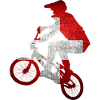 Nervöser MTB-Radfahrer-Silhouette