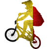 Grunge Belgian Flag Cyclist