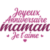 Joyeux Anniversaire Maman Je T'aime