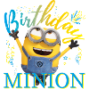 Minions fødselsdag Minion med konfetti