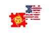 Kirghizistan USA Flag Kirghize américain