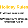 Holiday Rules