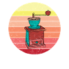 Retro Manual Coffee Grinder Design