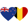 Nouvelle-Zélande Belgique Drapeau Coeur