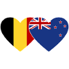 Belgique Nouvelle-Zélande Drapeau Coeur