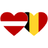 Latvia Belgium Flag Heart