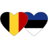 Belgium Estonia Flag Heart
