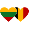 Lithuania Belgium Flag Heart