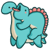 hugadino hugattack, dino, mignon dinosaure