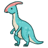 hugadino Parasaurolophus dino, cute dinosaur