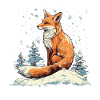 Fox in Winter Wonderland