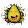 Glückliche Avokado