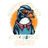Cool styled penguin with sunglasses