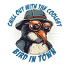 Chilled penguin with sunglasses and hat