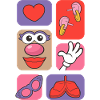 Mrs. Potato Head étalé