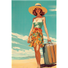Retro Journey: Kvinde ferie vibe