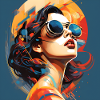 Futuristisches Design einer Frau
