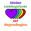 Lieblingsfarbe Regenbogen Herzen