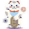 Maneki Neko, Gatto, Gatto fortunato, Neko, Giapponese