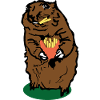 Groundhog with French fries