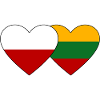 Poland Lithuania Flag Heart