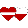 Latvia Poland Flag Heart